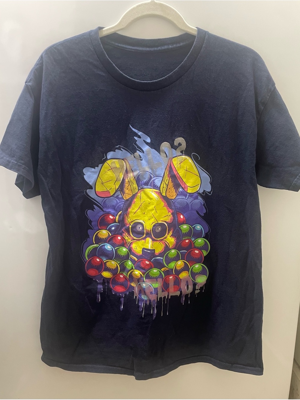 FNAF Five Nights Into The Pit Spring Bonnie Hot Topic UV-Reactive T-Shirt Large